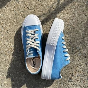 Converse⭐️ Sky blue platform sneakers